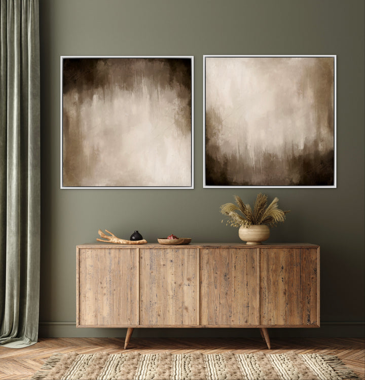 Framed Canvas Set of 2 - Brown Essence