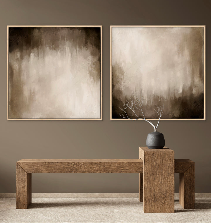 Framed Canvas Set of 2 - Brown Essence