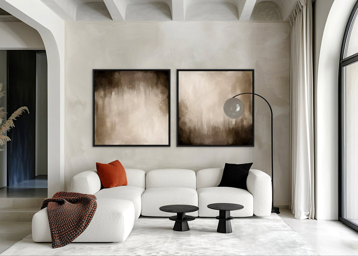 Framed Canvas Set of 2 - Brown Essence