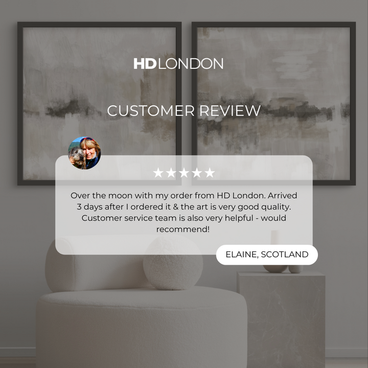 Abstract Art set of 2 prints - Nude & Grey Clouds