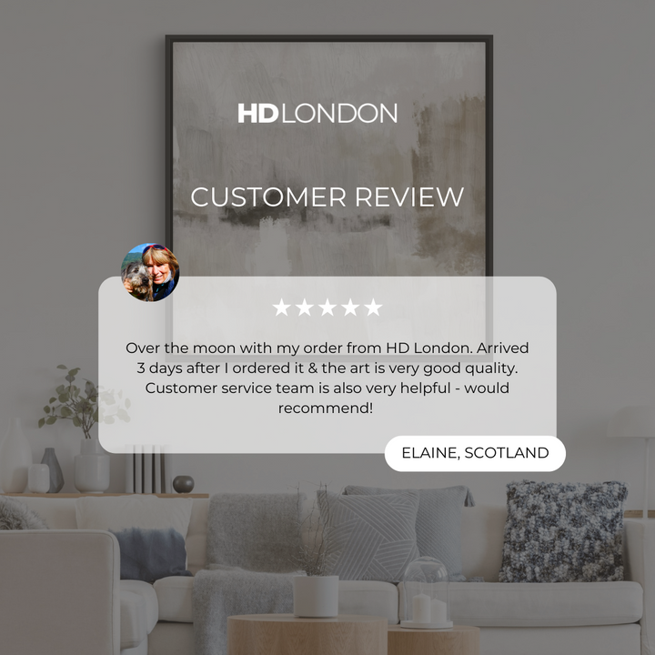 Framed Canvas - Nude & Grey Clouds