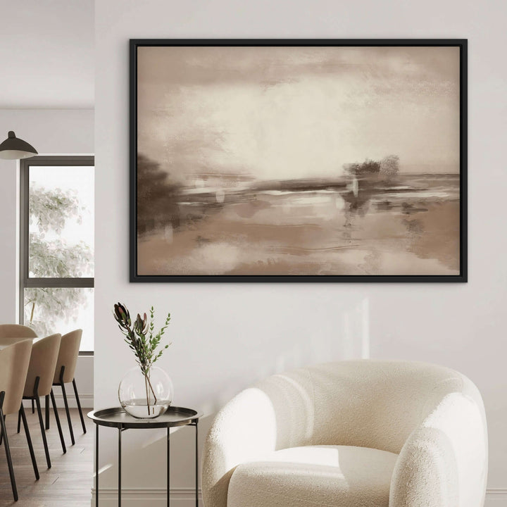Framed Canvas - The Crossing abstract artwork detail showing horizon colour transitions