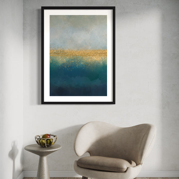 Set of 1 - Abstract Art 'Golden Sea'