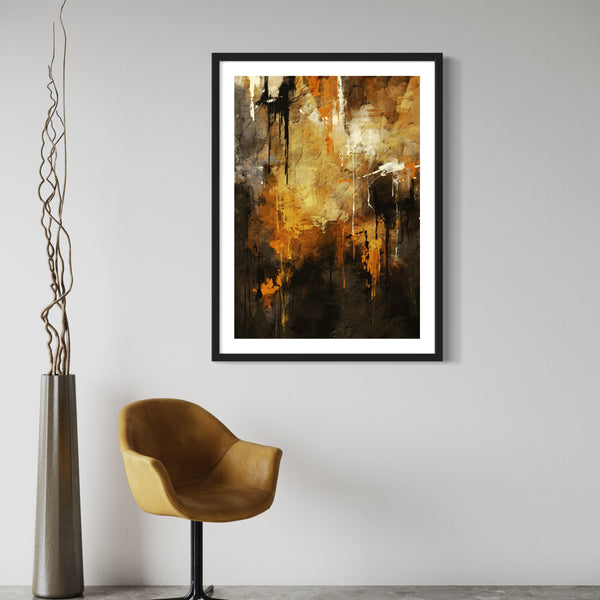 Set of 1 - Abstract Art 'Autumn Orange'