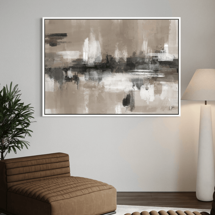 Framed Canvas - Kyoto displayed in a modern minimalist interior