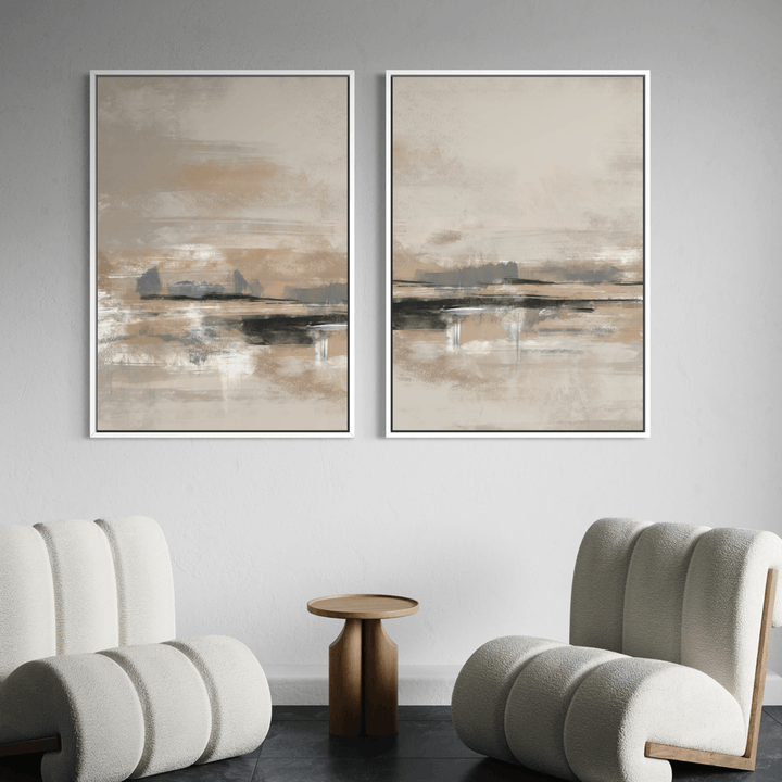 Framed Canvas Set of 2 - Rome close-up showing warm Italian colour palette detail