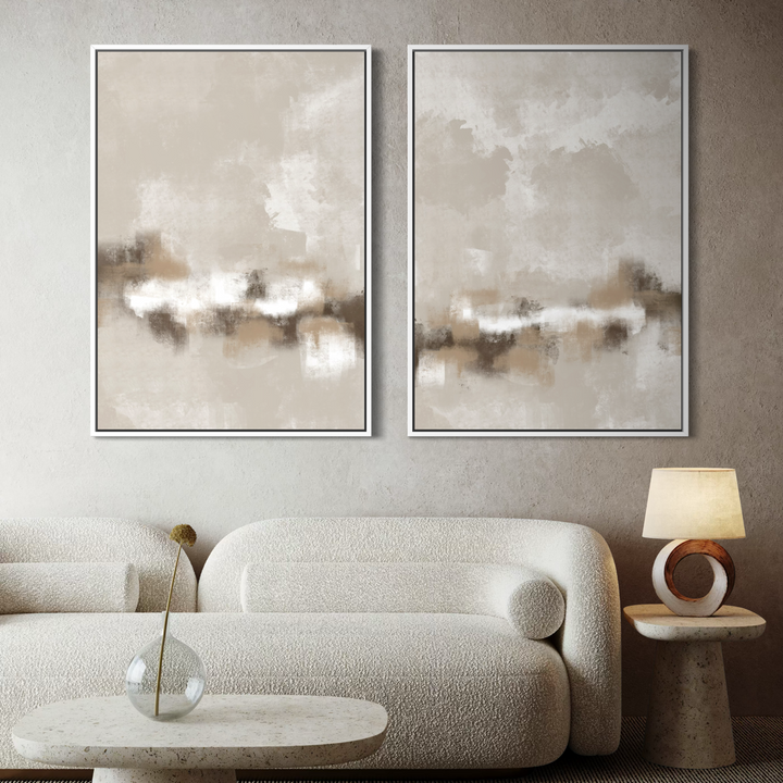 Framed Canvas Set of 2 - Sorrento close-up showing warm Mediterranean colour detail