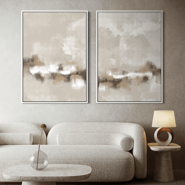 Framed Canvas Set of 2 - Sorrento close-up showing warm Mediterranean colour detail