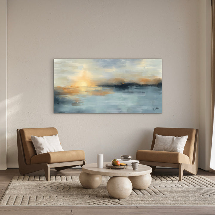 Abstract Canvas - Tulum Blue