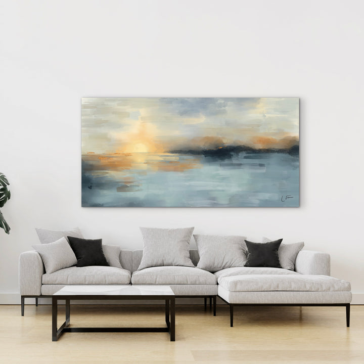 Abstract Canvas - Tulum Blue