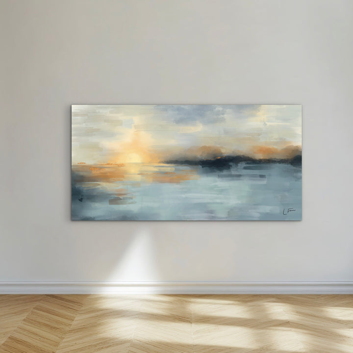 Abstract Canvas - Tulum Blue