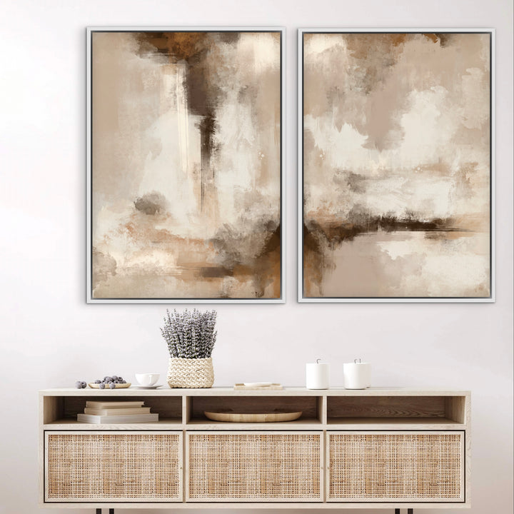 Framed Canvas Set of 2 - Calm Serenity