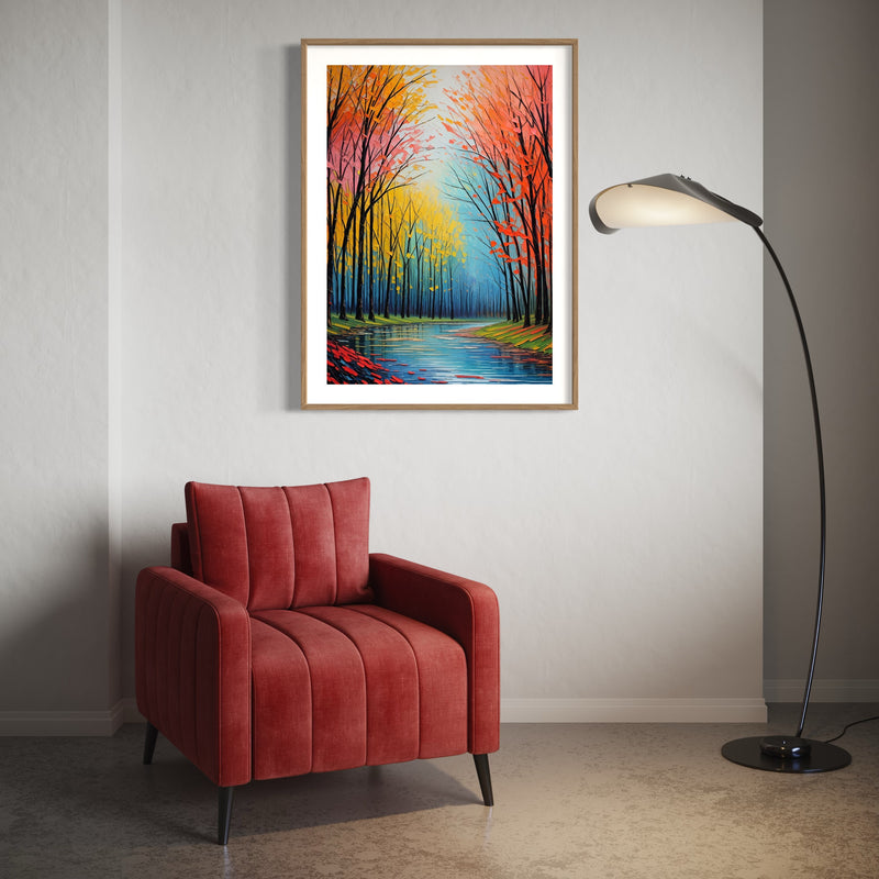 Set of 1 - Abstract Art 'Autumn Forest'