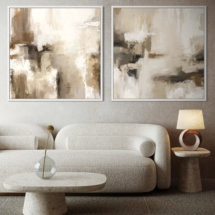 Framed Canvas Set of 2 - Santorini