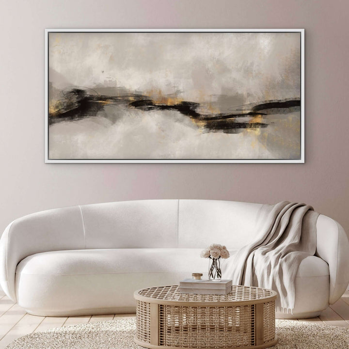 Framed Canvas - Sardinia styled in a contemporary home with warm coastal decor