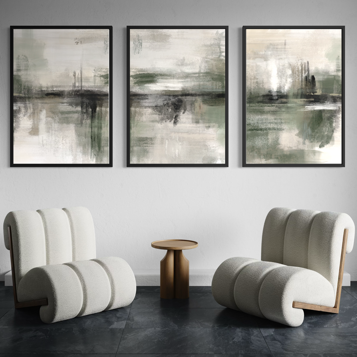 Set of 3 Framed Canvas - Quiet Storm