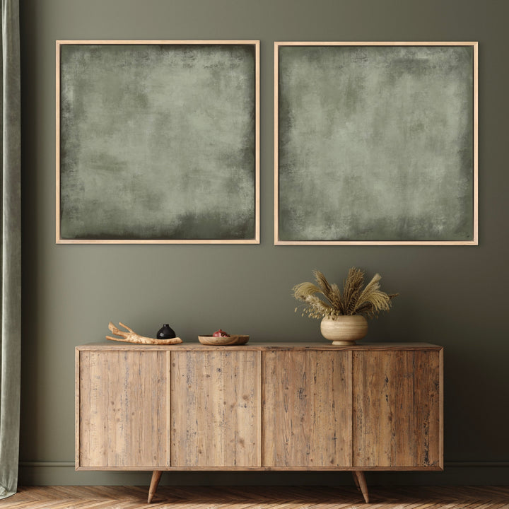 Framed Canvas Set of 2 - Oslo Olive