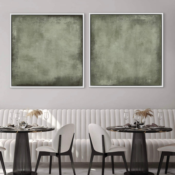 Framed Canvas Set of 2 - Oslo Olive