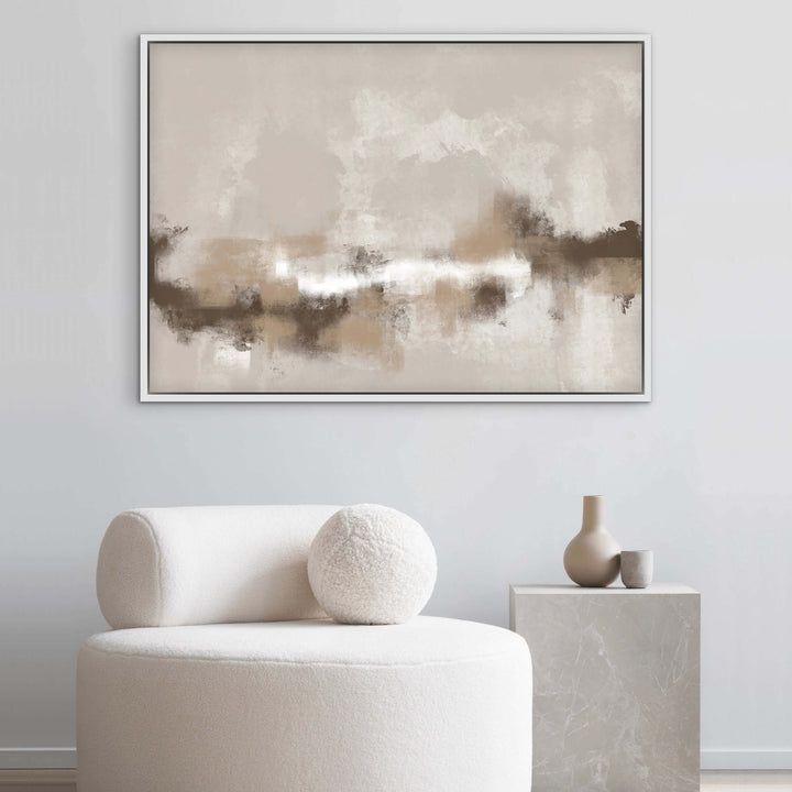 Framed Canvas - Sorrento landscape styled in a contemporary interior with Mediterranean decor