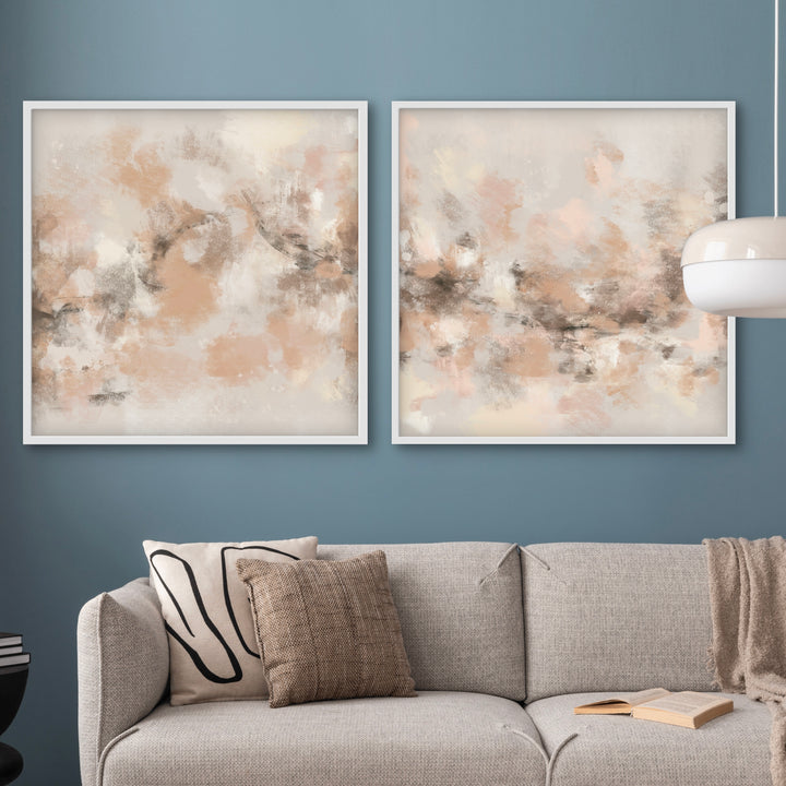 Abstract Art set of 2 prints - Sand Storm