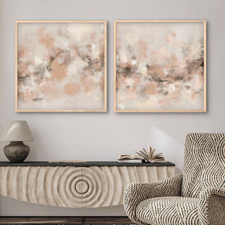 Abstract Art set of 2 prints - Sand Storm