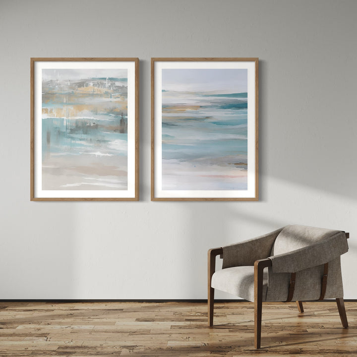 Abstract Art Print Calm Ocean - Modern Home Decor