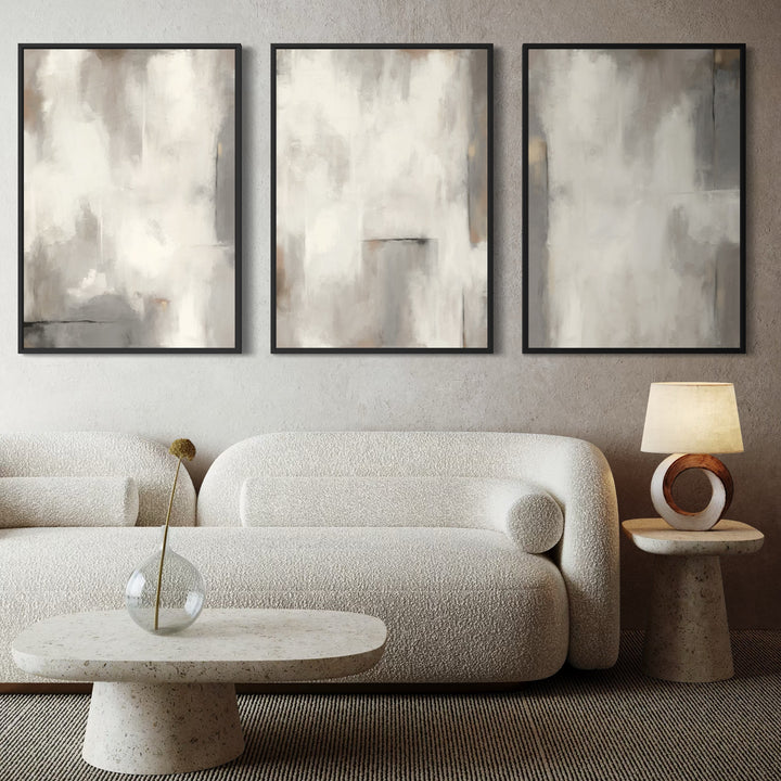 Set of 3 Framed Canvas - Stone Atelier