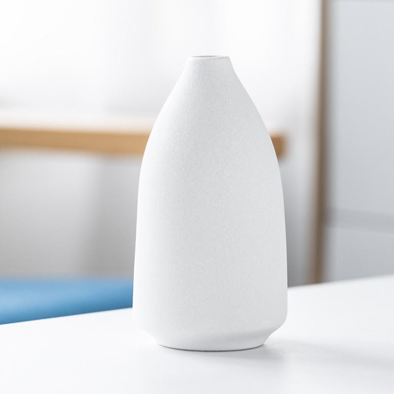 Minimalist White Ceramic Vase