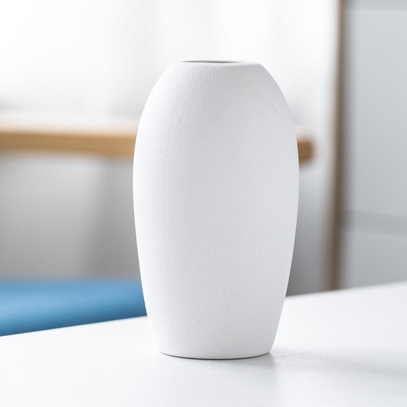 Minimalist White Ceramic Vase