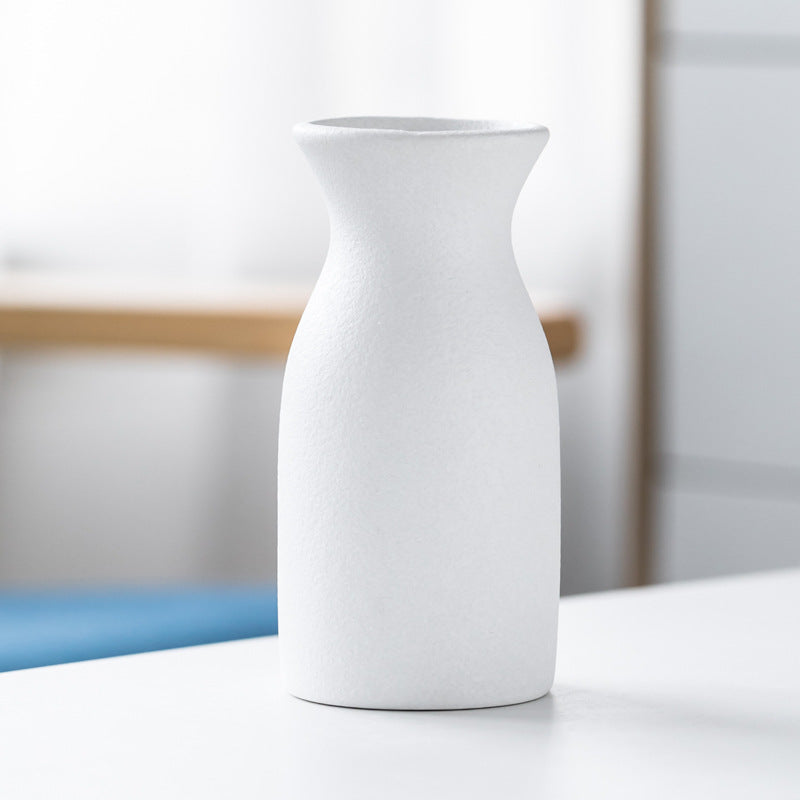 Minimalist White Ceramic Vase