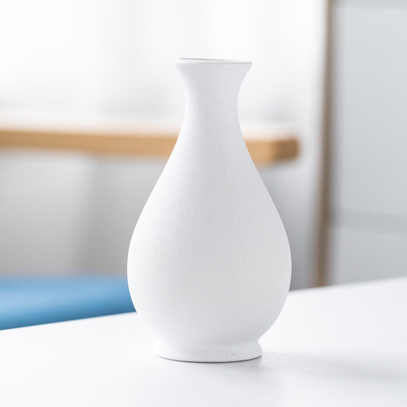 Minimalist White Ceramic Vase