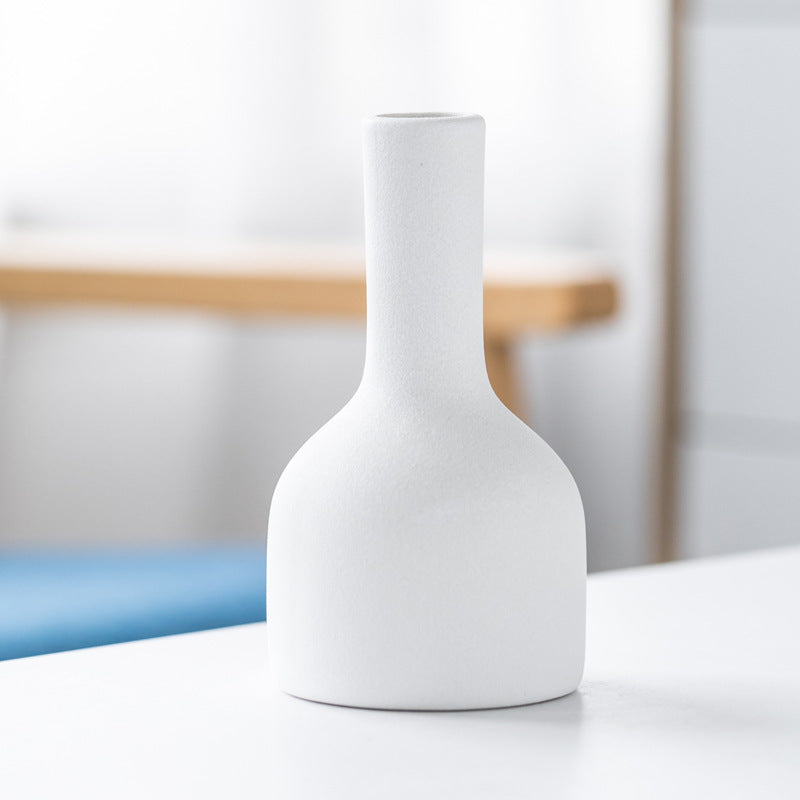 Minimalist White Ceramic Vase