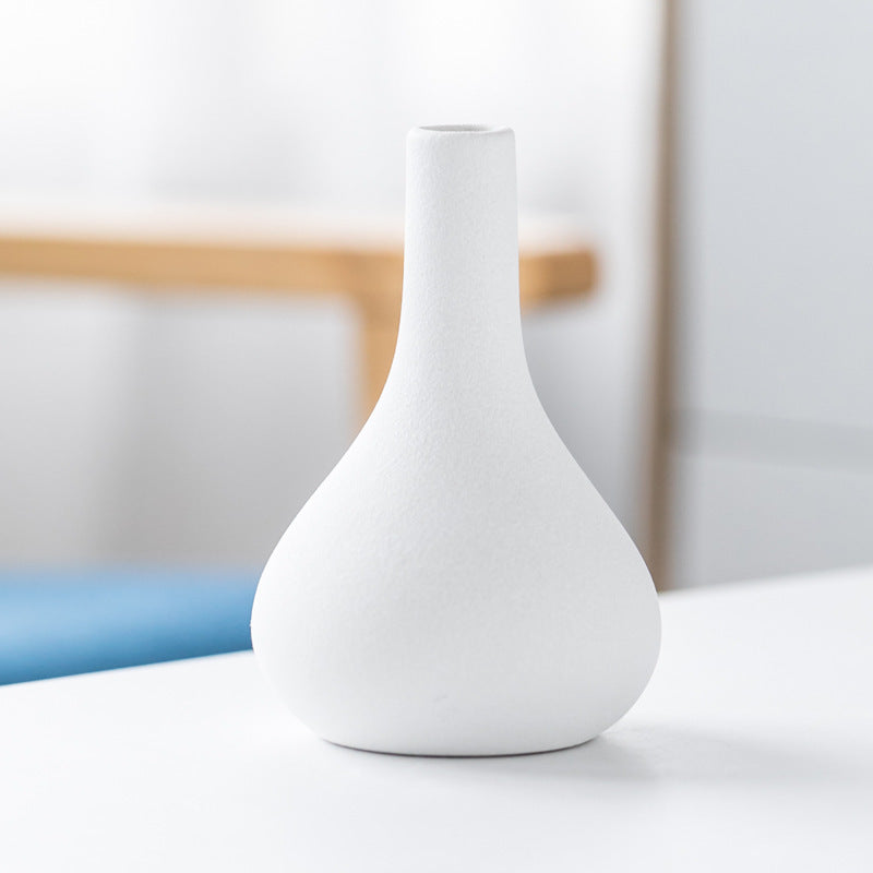 Minimalist White Ceramic Vase