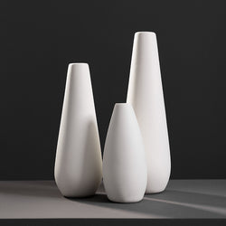 Minimalist White Ceramic Vase