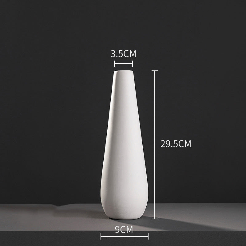 Minimalist White Ceramic Vase