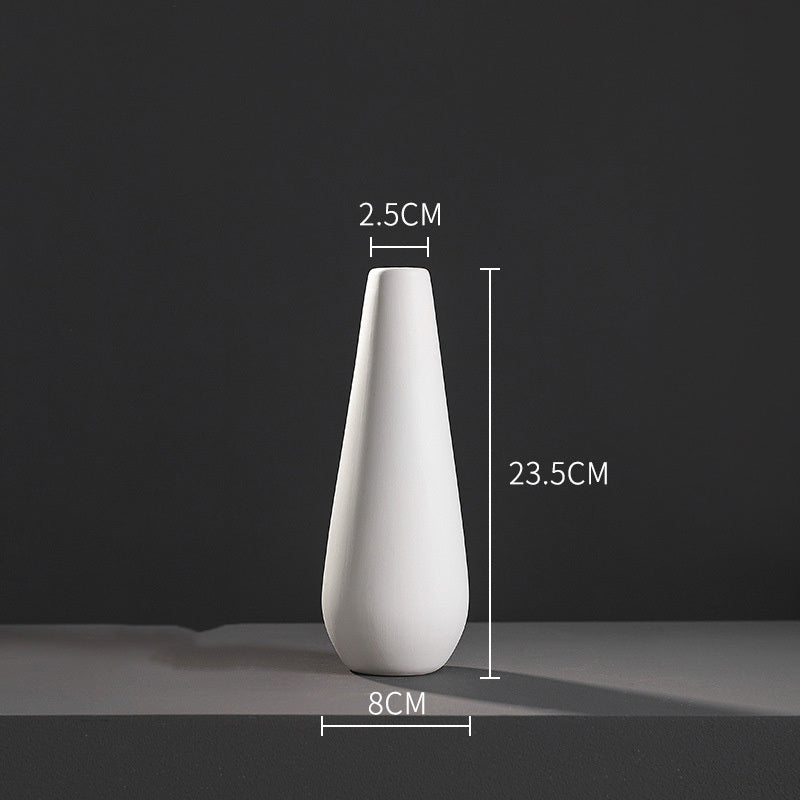 Minimalist White Ceramic Vase