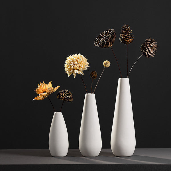 Minimalist White Ceramic Vase