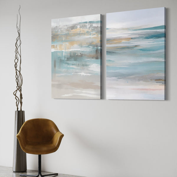 Abstract Canvas Set of 2 - Calm Ocean