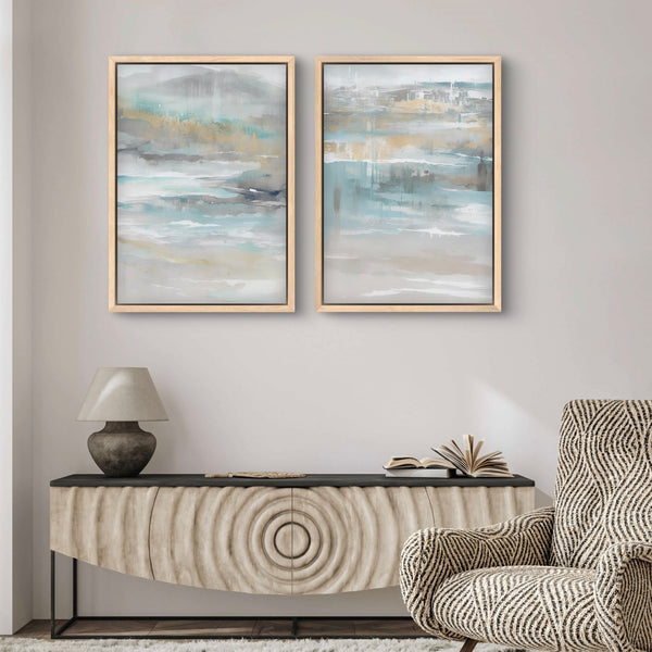 Framed Canvas Set of 2 -  Calm Ocean