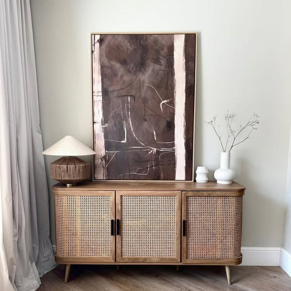 Framed Canvas - Brown Velvet