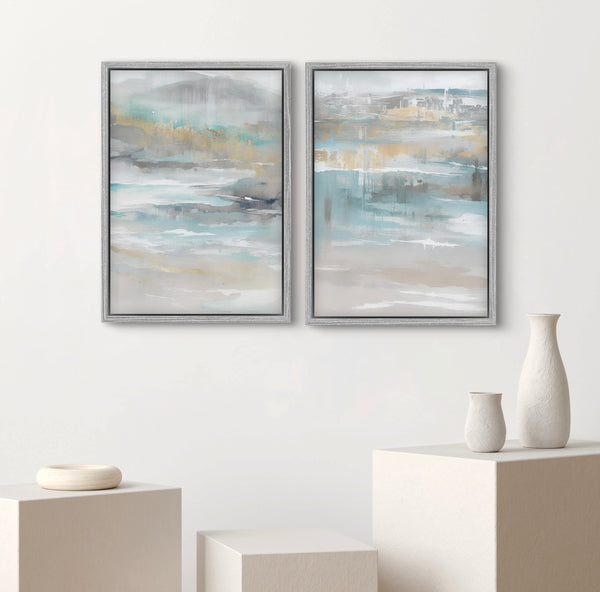 Framed Canvas Set of 2 -  Calm Ocean