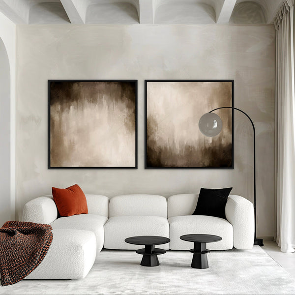 Framed Canvas Set of 2 - Brown Essence