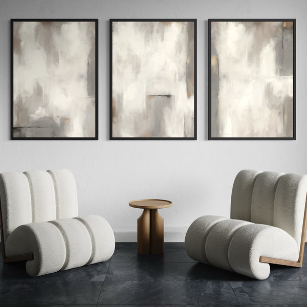Set of 3 Framed Canvas - Stone Atelier