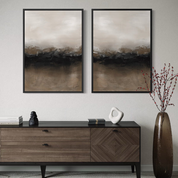 Framed Canvas Set of 2 - Mocha Dusk