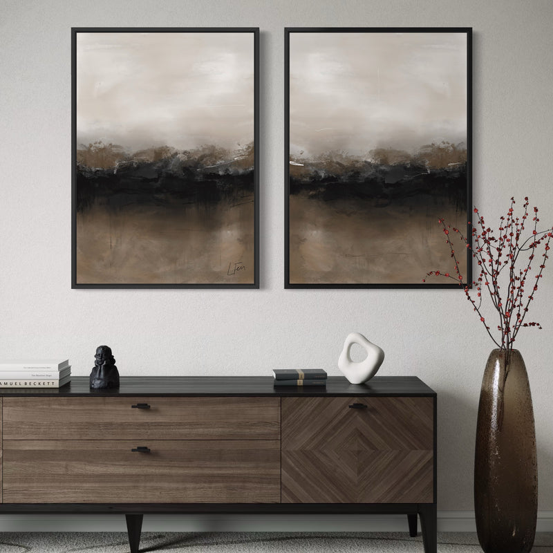 Framed Canvas Set of 2 - Mocha Dusk