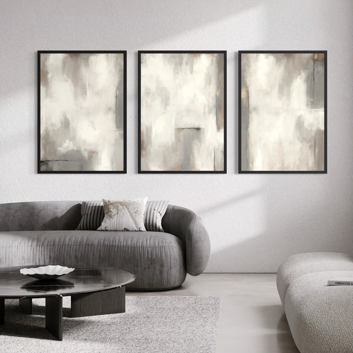 Set of 3 Framed Canvas - Stone Atelier