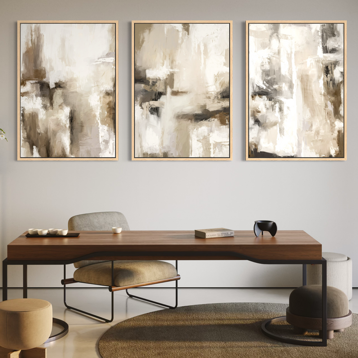 Set of 3 Framed Canvas - Santorini