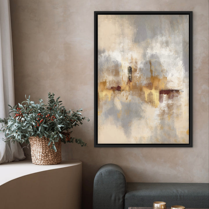 Framed Canvas  - Gold Serenity