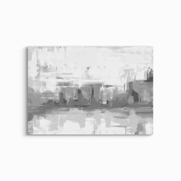 Abstract Canvas Minimalist Art in White and Grey - Milan -  Modern Art Print