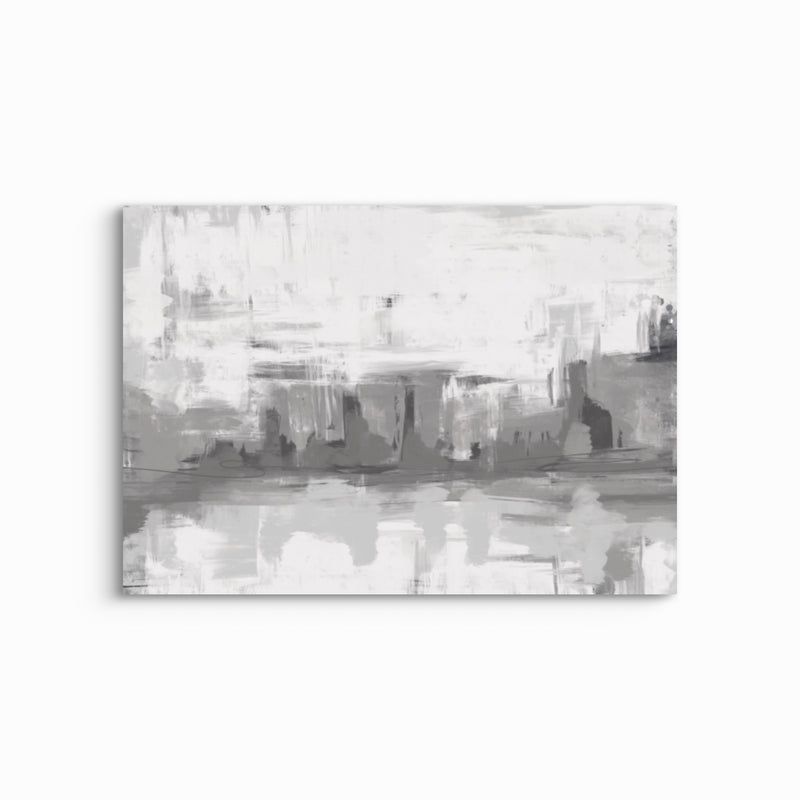 Abstract Canvas Minimalist Art in White and Grey - Milan -  Modern Art Print